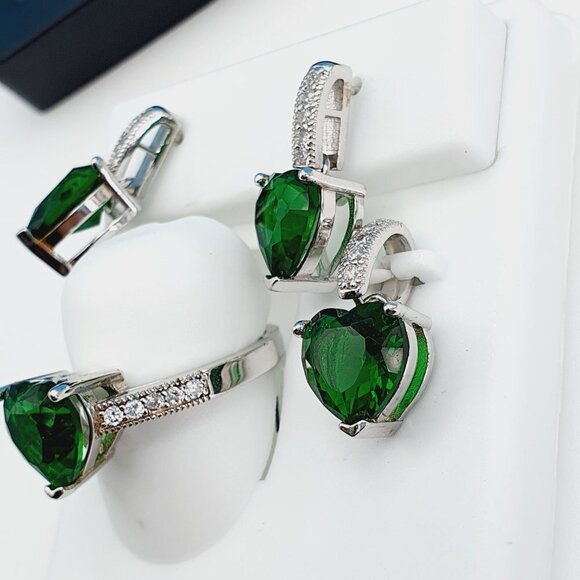 "925 Sterling Silver Cubic Zircon Jewelry Set, UU1P7A7107 - Picture 9 of 9